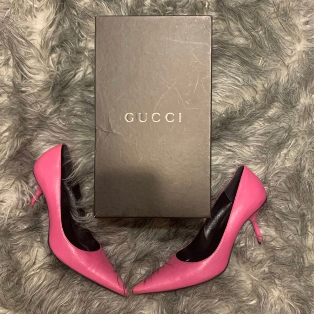 Gucci pink heels size 6 1/2